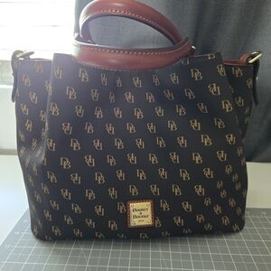 Dooney & Bourke Black and Brown Handbag